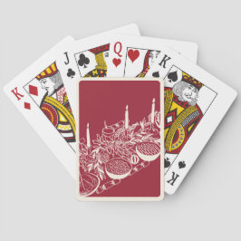 Baraja De Cartas Diseño Mínimo de Mesa Feliz Navidad Personalizada