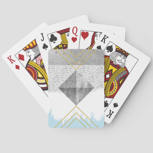 Baraja De Cartas Diseño moderno abstracto (Reverso)