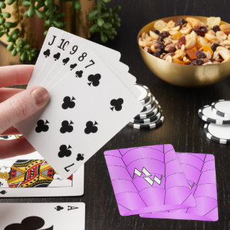 Baraja De Cartas Diseño morado Art Deco monogramado