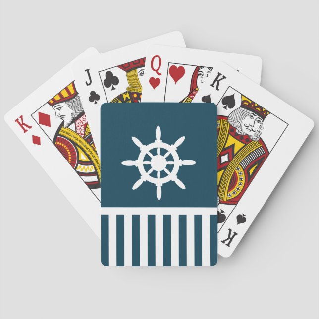Baraja De Cartas Diseño náutico (Reverso)