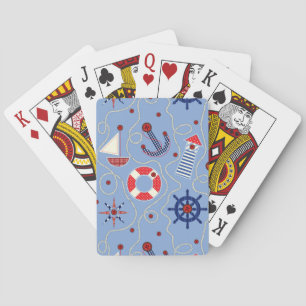 Baraja De Cartas Diseño náutico de parchwork