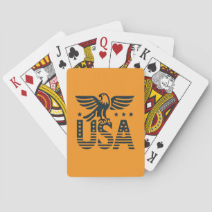Baraja De Cartas Diseño patriótico del águila de EE.UU. - Estrellas