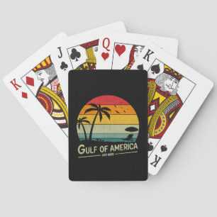 Baraja De Cartas Diseño patriótico vintage estadounidense del Golfo