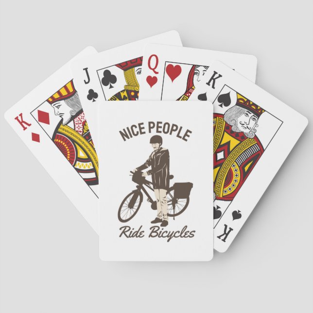 Baraja De Cartas Diseño perfecto para ciclismo - Gente agradable mo (Reverso)
