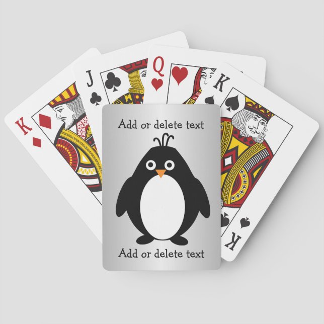 Baraja De Cartas Diseño pingüino (Reverso)