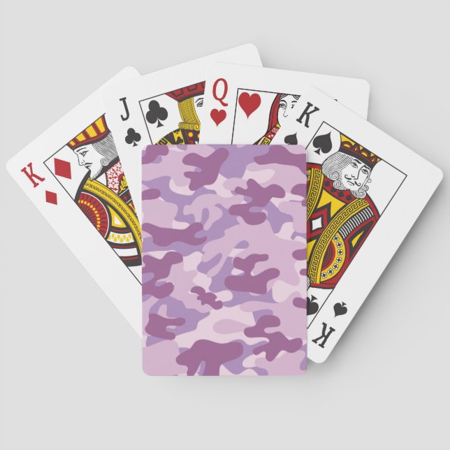 Baraja De Cartas Diseño púrpura de Camo (Reverso)