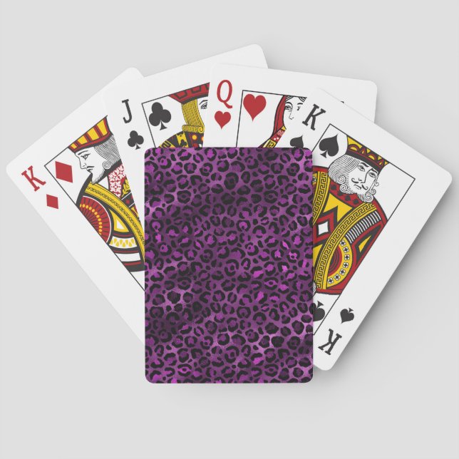 Baraja De Cartas Diseño serie Purple and Gold Leopard 3 (Reverso)