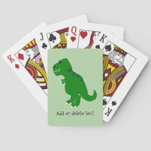 Baraja De Cartas Diseño T Rex Personalizado con Fondo de Cualquier