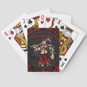 Baraja De Cartas Diseño tribal de focas de Samoa Americana