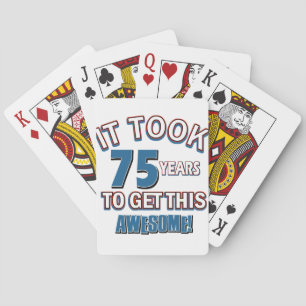Baraja De Cartas diseños de cumpleaños de 75 años