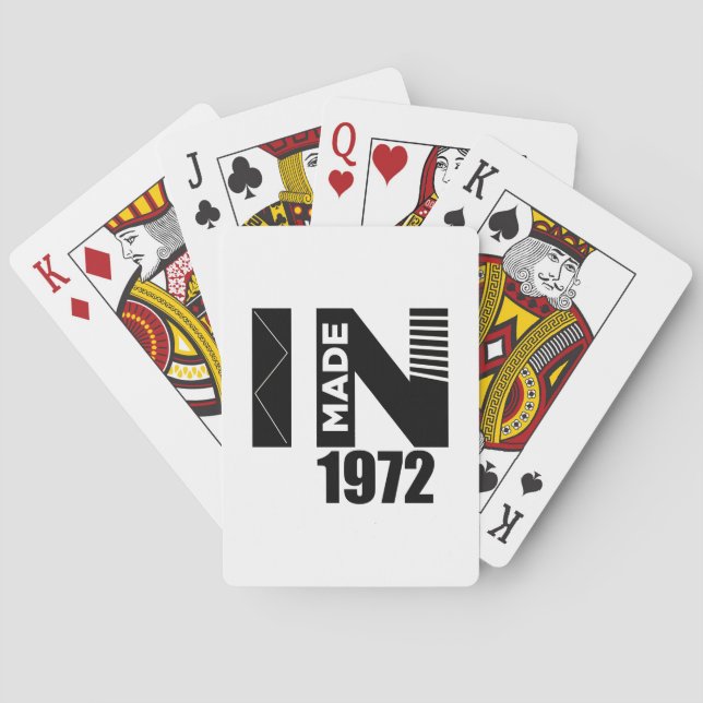 Baraja De Cartas Diseños De Cumpleaños Realizados En 1972 (Reverso)
