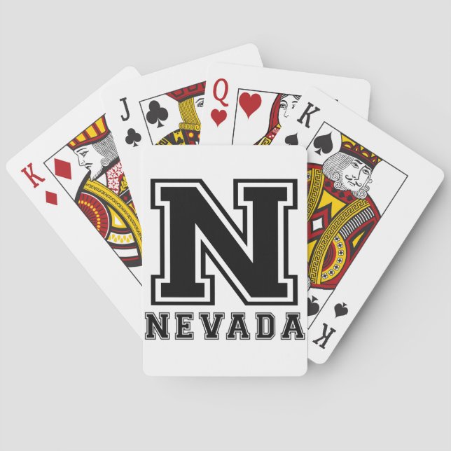 Baraja De Cartas Diseños del estado de Nevada (Reverso)