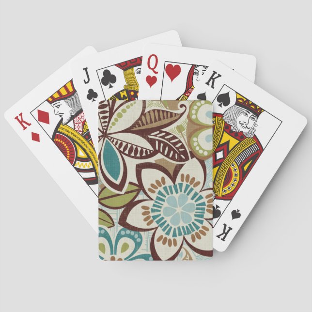 Baraja De Cartas Diseños florales modernos (Reverso)