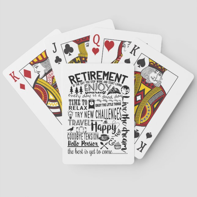 Baraja De Cartas disfruta de tu favor de partido de jubilación (Reverso)