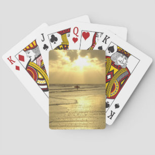 Baraja De Cartas Disfrutando de la playa al atardecer