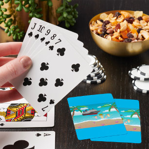 Baraja De Cartas Diversión de crucero de playa para familias tropic