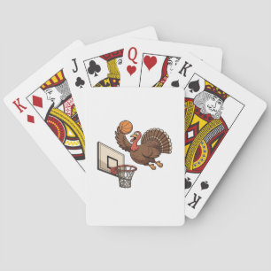 Baraja De Cartas Diversión de gracias Turquía Dunking Basketball Fu