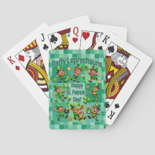 Baraja De Cartas Diversión de San Patricio Adorable "Fiesta Leprech