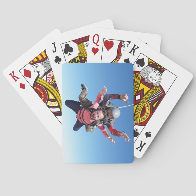 Baraja De Cartas Diversión de Skydiving (Reverso)