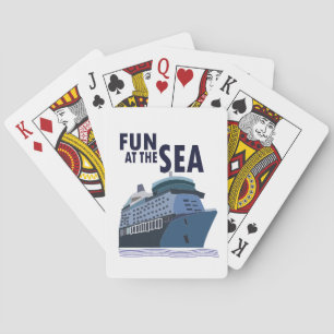 Baraja De Cartas Diversión en el crucero por mar