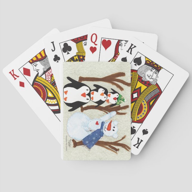 Baraja De Cartas Diversión en pingüino - Arte infantil para CHOC (Reverso)