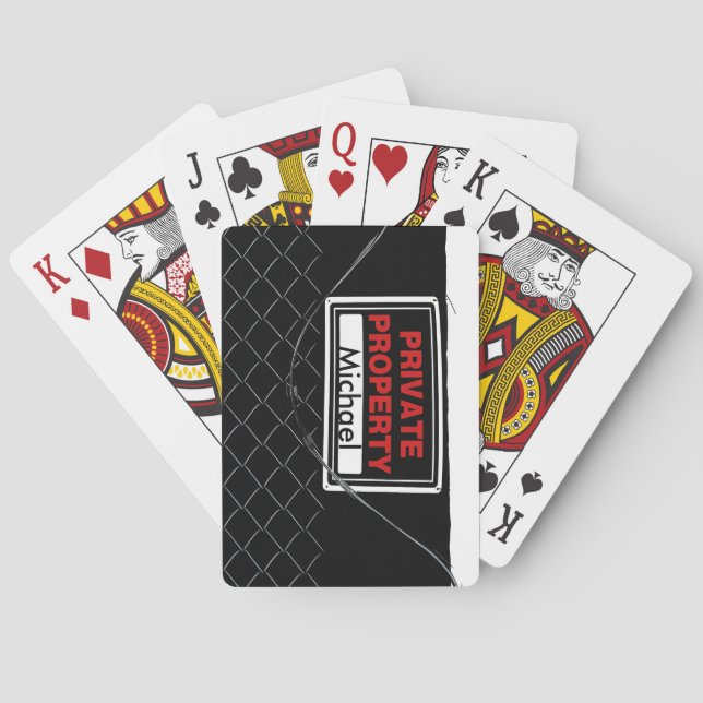 Baraja De Cartas Diversión personalizada Guay Monograma único gran  (Reverso)