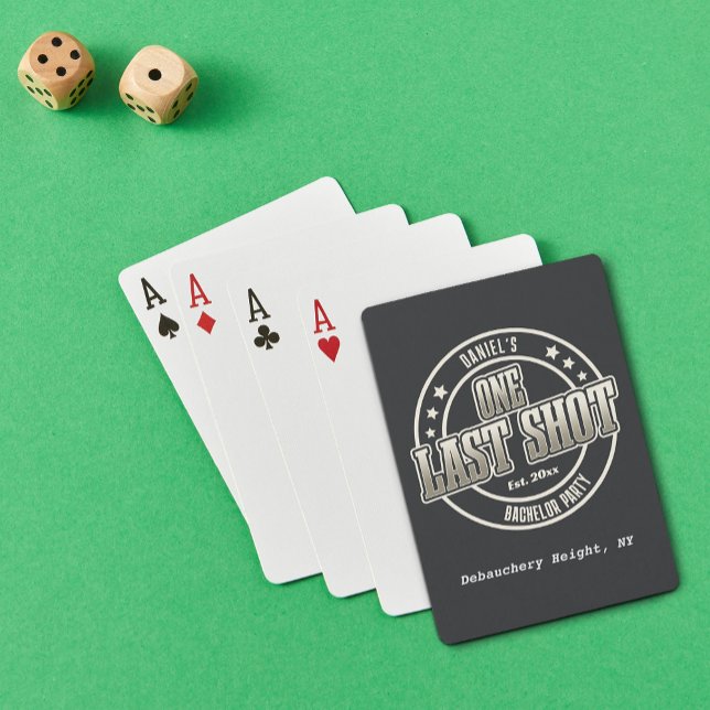 Baraja De Cartas Divertida fiesta de soltero monocromo retro vintag (Subido por el creador)