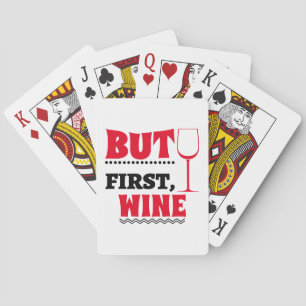 Baraja De Cartas Divertido Alcohol Rojo Borgoña Bebida Amante del V