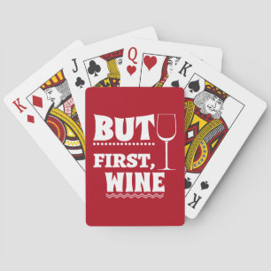 Baraja De Cartas Divertido Alcohol Rojo Borgoña Blanco Amante del V