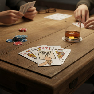Baraja De Cartas Divertido arancel al Rótulo de protesta en este de