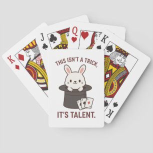 Baraja De Cartas Divertido conejo - "Esto no es un truco, es talent