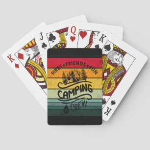 Baraja De Cartas Divertido eslogan de la tripulación de camping ami