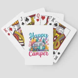 Baraja De Cartas Divertido Feliz Campista Ropa de Camping Remolque 