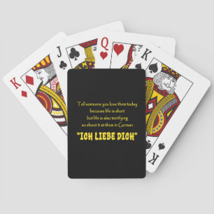 Baraja De Cartas Divertido Grita Tu Amor en Alemán