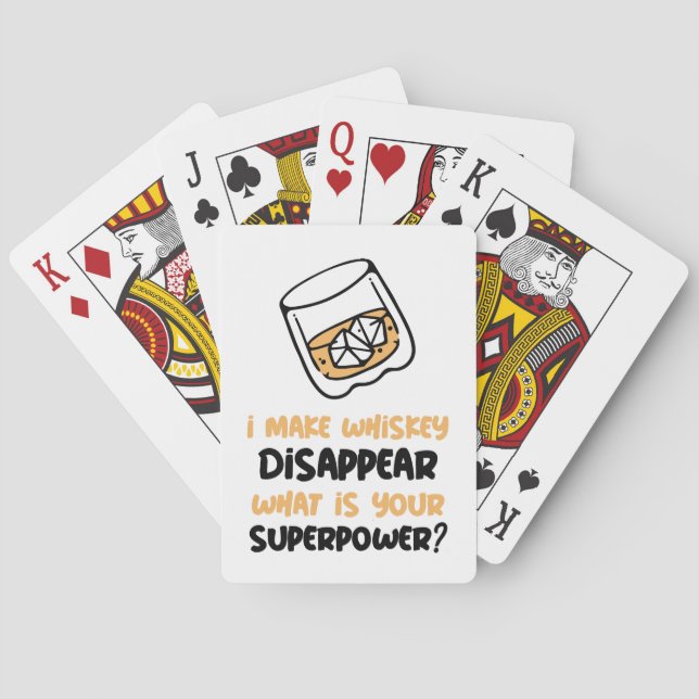 Baraja De Cartas Divertido Hago que el Whisky Desaparezca (Reverso)