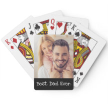 Divertido mejor papá foto negro y blanco simple