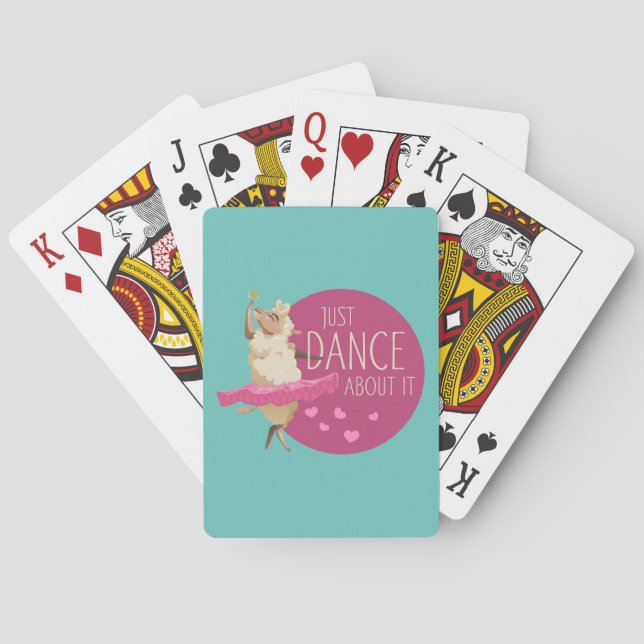 Baraja De Cartas Divertido mensaje de oveja - Solamente baile acerc (Reverso)
