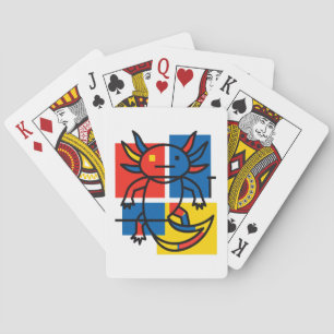 Baraja De Cartas Divertido patrón de arte abstracto de Axolotl Piet