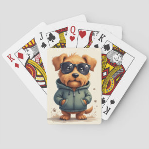 Baraja De Cartas Divertido perro Bouvier des Flandres Kawaii