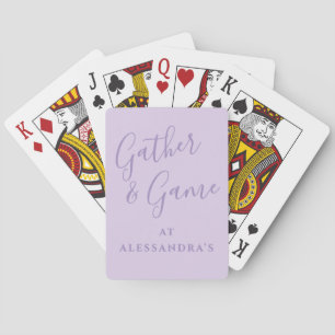 Baraja De Cartas Divertido Personalizado Lavanda Pastel Púrpura Min