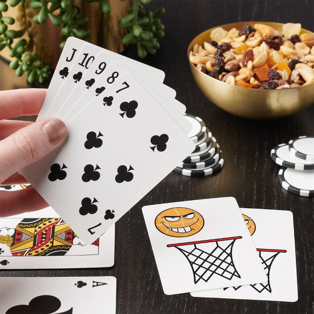 Baraja De Cartas Divertido sonriente baloncesto cara a zumbar (Subido por el creador)