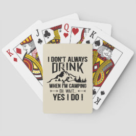 Baraja De Cartas Divertidos acampados y declaraciones sobre el cons