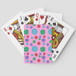 Baraja De Cartas Divertidos puntos de polka dimensionales coloridos