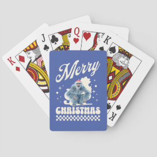 Baraja De Cartas Diviértete con el Yeti de Navidad Humor Festivo
