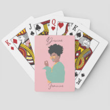 Divinas tarjetas de juego clásicas femeninas