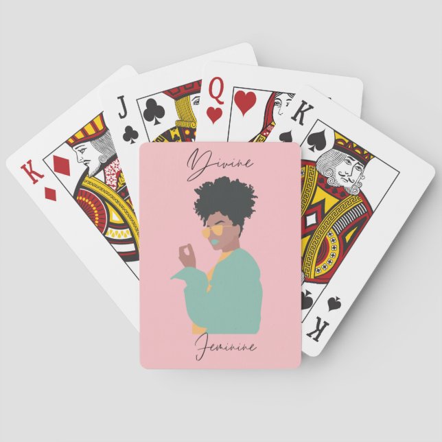 Baraja De Cartas Divinas tarjetas de juego clásicas femeninas (Reverso)