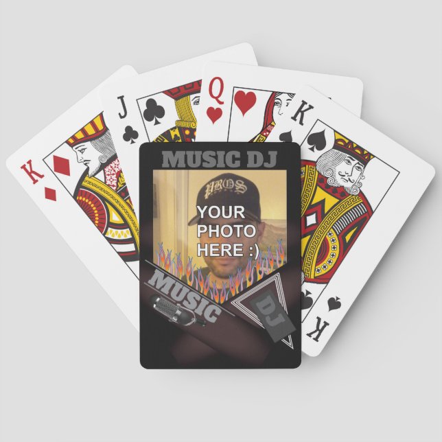 Baraja De Cartas DJ musical personalizado (Reverso)
