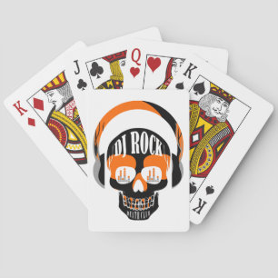 Baraja De Cartas DJ rock calavera club muerte música