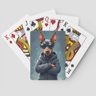 Baraja De Cartas Doberman divertido Kawaii perro