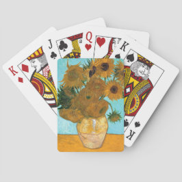 Baraja De Cartas Doce girasoles en una bolsa (pintura de vida fija)